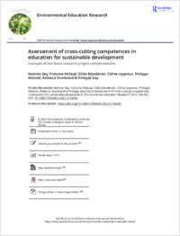2022_Pellaud_Francine_Assessment of cross-cutting competences in education for sustainable development